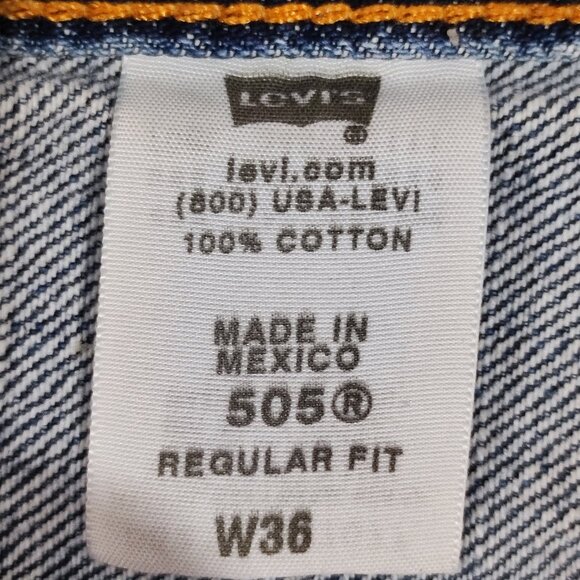 Levi's 505 jean short regular fit blue men's size 36 - Picture 6 of 8